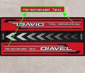 Resim DIAVEL İçin Tasarlanmış Motosiklet Matı - MM7169 - Standart / 260cm x 120cm 