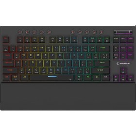 Resim Rampage Beru, Siyah, 2.4ghz Ve Bluetooth Kablosuz, Rgb Lighting, Red Switch Mechanıcal, Abs Case, 1000mah Bataryalı Gaming Klavye 