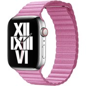 Resim Watch 42mm Uyumlu KRD-09 Deri Lop Zore Kordon-Pembe 