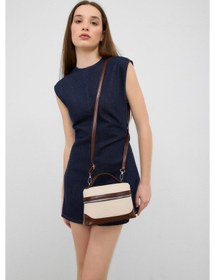 Resim Yoko Box Bag El Ve Çapraz Omuz Çanta Krem-taba Krem 