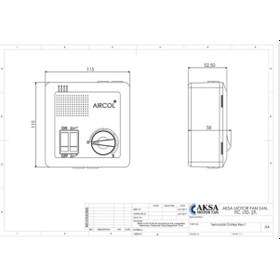 Resim Aircol Fc 200 Trafolu Hız Anahtarı 