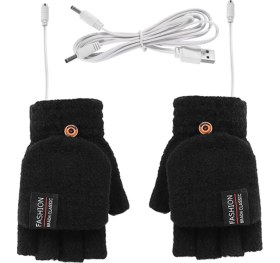 Resim Pabiflo Elecic Isıtmalı Eldiven Çift Taraflı Isıtma Eldiveni, Siyah (Yurt Dışından) 