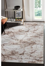 Resim Vl Yıkanabilir Kaymaz Tabanlı Silvia Kesme Rulo Halı Yolluk Gri-beyaz-siyah Mavi-bej-krem S 