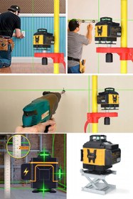 Resim STAXX POWER Yüksek Hassasiyetli x2 Çift Akülü Lazer Hizalama Makinesi 16 Çizgi Yeşil Lazer Işınlı Kumandalı Set 