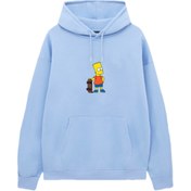 Resim VENHENA The Simpsons Bebe Mavi Kapüşonlu Sweatshirt - Hoodie 