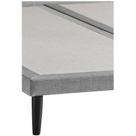 Resim Niron Slim Baza Ve Başlık Takımı - 180x200 Çift Kişilik Kumaş Kaplı Metal Karyola Ve Başlık Seti 