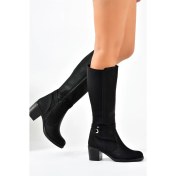 Resim Fox Shoes Siyah Kalın Topuklu Kadın Çizme L674211209 