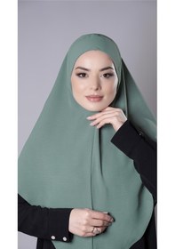 Resim Hürrem Bone Çağla Yeşili Pratik Hazır Geçmeli Tesettür Eşarp Aerobin Kumaş Düz Hijab 2309 32 