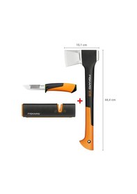 Resim Fiskars Yarma Baltası S-x11 + Bileyicili Ağır İş Bıçağı + Balta Ve Bıçak Bileyici 