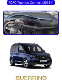 Resim Perdea FORD Torneo Connect 2023+ (CADY 2023+)TORPİDO KORUYUCU HALISI MAVİ KENAR 