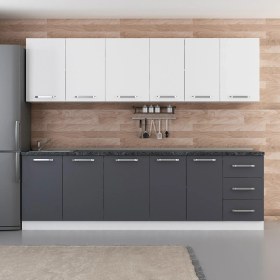 Resim Minar 265 cm Mutfak Dolabı Beyaz Antrasit 265-A1 
