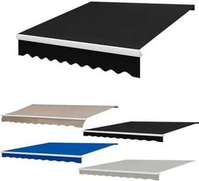 Resim Su geçirmez Siyah Dış Mekan Tente Tente - 10x5ft (3x1.5m) Yedek Kumaş Dayanıklı 280g Ripstop Polyester Kamp Veranda ve Karavan Kullanımı için Mükemmel 