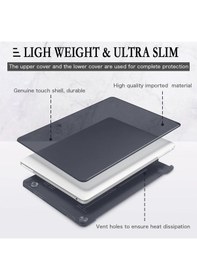 Resim Apple Uyumlu MacBook Pro 13 M1-m2 2020/2022 Simli Star Siyah Parlak Kılıf Kapak 360 Koruma A2338 - A2686 siyah 