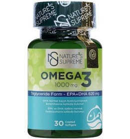 Resim Natures Supreme Omega 3 1000 Mg 30 Kapsül Aromasiz 