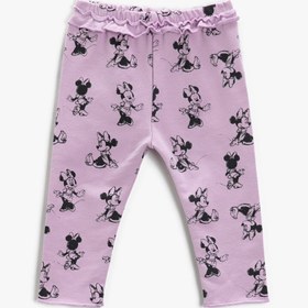 Resim Kız Bebek Mickey Mouse Lisanslı Baskılı Tayt 