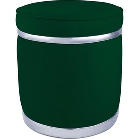 Resim Zerafet Silver Kaplama Luxery Puf-yeşil Babyface Kumaş Pofuduk Oturma Pufu&makyaj Pufu&bench 