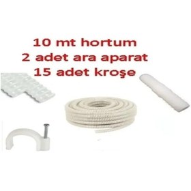 Resim Klima Su Tahliye Drenaj Hortumu 5/8- 10mt + Ek Birleştir 