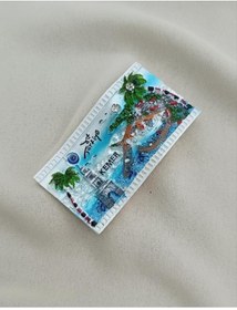 Resim Magnet Kule Palmiye Nazar Göz Boncuk Taşlı Mıknatıslı Buzdolabı Süsü 