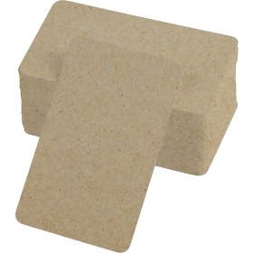 Resim Boş Kelime Kartları 5x8 cm - 50 Adet Oval Kenarlı | Tabu &amp; Not Kartları - Kraft 