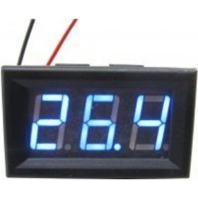 Resim H27V 3 5 30V 2 Kablolu Dc Mavi Voltmetre 