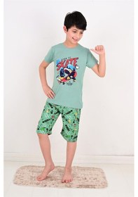 Resim Vitmo erkek çocuk kapri pijama takımı born to skate çağla 