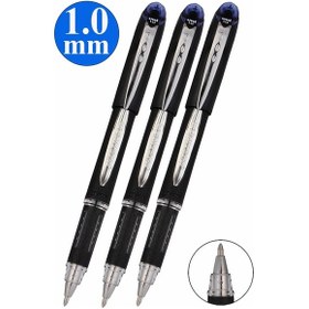 Resim Mavi İmza Kalemi 3 Adet Uniball Jetstream 1.0 Mm Pilot Kalem Sx-210 Hızlı Yazı Kalemi Roller Uçlu Likit Mürekkepli 