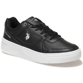 Resim U.S Polo Assn. Lee Wmn 2PR 101163736 Unisex Sneaker Ayakkabı Siyah Beyaz 36-40 