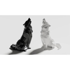 Resim shop Trend Poligon Kurt Figürü - Modern ve Estetik Dekorasyon Parçası 