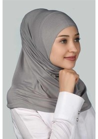Resim Altobeh Hazır Türban Pratik Eşarp Tesettür Hijab - Namaz Örtüsü - Gri 