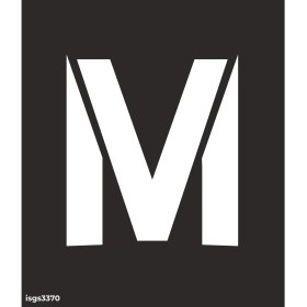Resim İsg Tabelam 13x20cm/kompozit/M Harfi Boyama Şablonu 