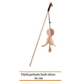 Resim Eastland Tüylü Ve Peluşlu Kedi Oltası 46 Cm 