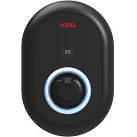 Resim Vestel Elektrikli Araç Şarj İstasyonu Soketli EVC04-AC22 Siyah 