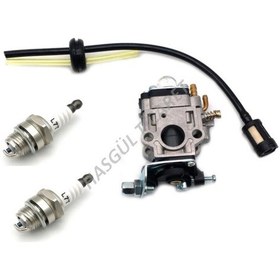 Resim Hsgl Motorlu Tırpan Tl52 Karbüratör Buji Benzin Filtre Set Tırpan 