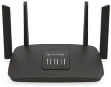 Resim Torima AC06 Siyah Çift Bant Kablosuz WiFi Router 1200Mbps – 2.4GHz & 5GHz 4 Antenli 