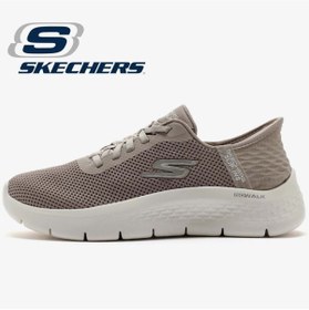 Resim Kids Club Shoes Skechers Go Walk Fles Slip-İns 124975TK Günlük Kadın Spor Ayakkabı BEJ 