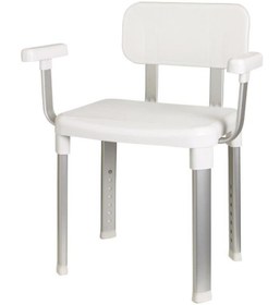 Resim Prima Nova Cappadocia Paslanmaz Alüminyum Sırt ve Kol Destekli Yaşlı Engelli Banyo Sandalyesi (130 KG Kapasite) Teşhir 