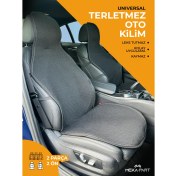 Resim Meka Part Terletmez Kilim 2'li Oto Kilim Siyah Universal Kilim-Kılıf 2 Parça Ön 