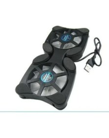 Resim Alfais Laptop Altı Soğutucu Fan Katlanabilir Tasarım Çift Fanlı Sessiz Çalışma 