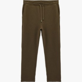 Resim Koton Cepli Beli Bağcıklı Düz Paça Eşofman Altı Haki 6wam40052mk Haki 