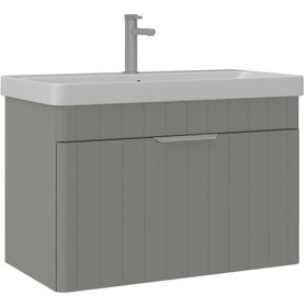 Resim Orka Procida 80 Cm Mat Kaşmir Banyo Dolabı Alt Modül Lavabo 