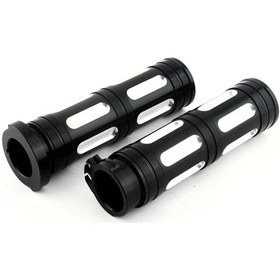 Resim Chuangyinshop Chrome Cut 1 İnç 25 Mm Motosiklet Cnc Alüminyum Tutacak Gripleri Touring Street Glide Flht Sportster Xl 
