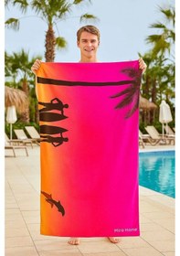 Resim Seadream Tropikal Desenli Plaj Havlusu 70x140 Cm Sunshine Çok Renkli 