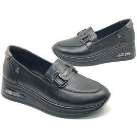 Resim Venüs Guye Hakiki Deri Ortopedik Oxford Kadın Aır-flow Taban Klasik Ayakkabı Siyah 