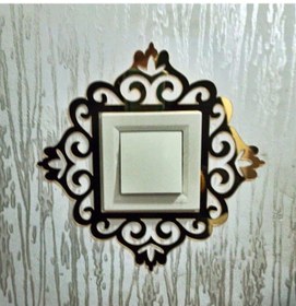 Resim Priz Kenarı için Dekoratif Priz Çerçevesi Priz Süsü Gümüş-Pleksi-Üçlü 