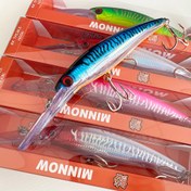 Resim LUREGO BKK5/0 ile Dört Kat Güçlendirilmiş Üç Kanca, Güçlendirilmiş Kaburga Keel Trolling Minnow Plastik Sert Yem Mako Deniz Kurtu GT Altın Tabanca Yemi Büyük Balık Sanatı, LUREGO 
