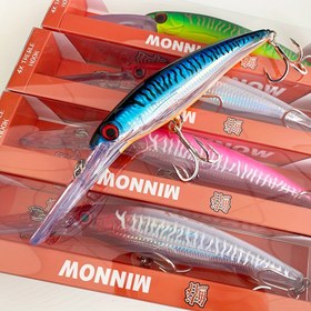 Resim LUREGO BKK5/0 ile Dört Kat Güçlendirilmiş Üç Kanca, Güçlendirilmiş Kaburga Keel Trolling Minnow Plastik Sert Yem Mako Deniz Kurtu GT Altın Tabanca Yemi Büyük Balık Sanatı, LUREGO 