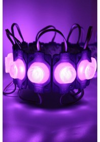Resim 12 Volt 1.5 Watt Tek Mercekli Modül Led Mor 10 Adet 