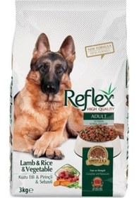 Resim Reflex Kuzu Etli ve Pirinçli Sebzeli Yetişkin Köpek Maması 3 KG 