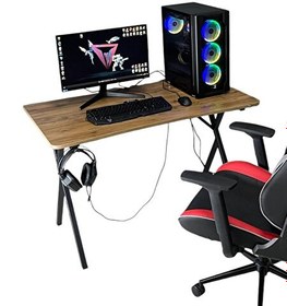 Resim Hey Modüler Mobilya Heygaming 120 CM Ceviz Siyah Profesyonel Oyuncu Masası 