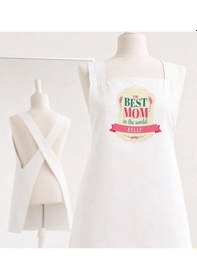 Resim Bk Gift Kişiye Özel Anneler Günü Tasarımlı Çapraz Askılı Beyaz Mutfak Önlüğü - 5, Aşçı Önlüğü, Şef Önlüğü, Anneye Hediye Kobitmeyencom35928 Bk Gift Renkli 